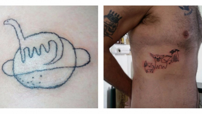 Illustration : "15 tatouages qui auraient pu être réalisés par des enfants "