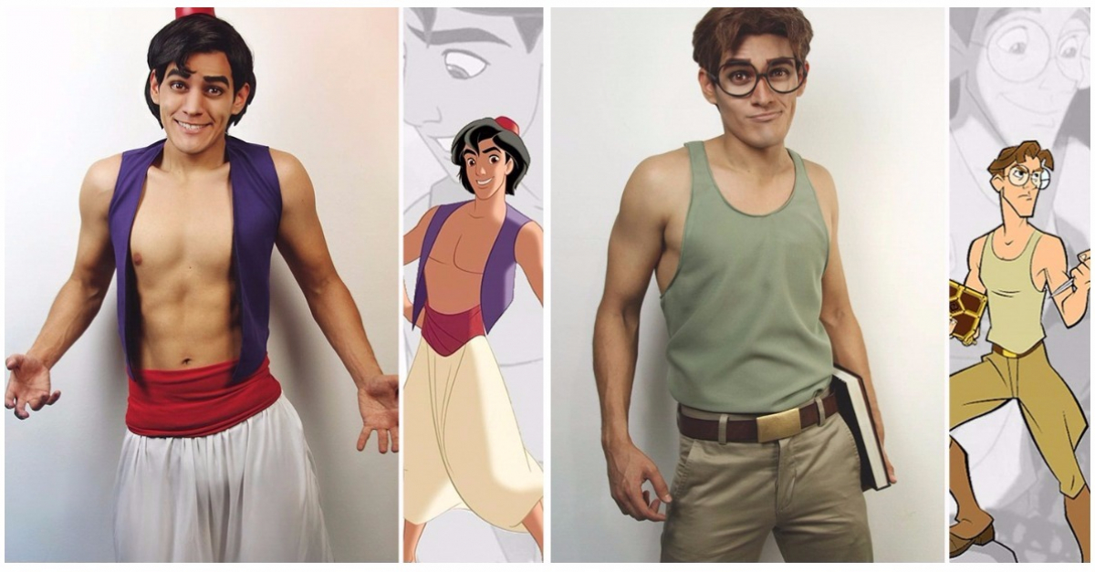 Un Homme Se Transforme En Personnages Disney Masculins Dans Les Moindres Details