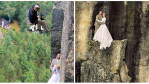 Illustration : "15 photos montrant qu’il faut savoir donner de sa personne pour être photographe de mariage"