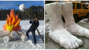 Illustration : "Ces personnes ont trouvé 20 façons amusantes de détourner de la neige"