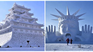 Illustration : "Ces 22 sculptures de glace d'un autre niveau"