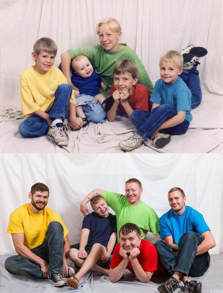 Illustration de l'article : Ces 20 personnes qui ont reconstitué leurs photos d'enfance