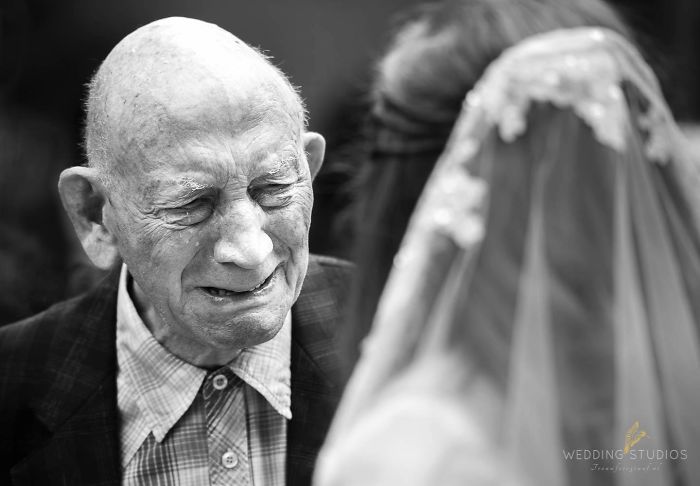 Illustration de l'article : Ces 20 pères qui ne peuvent pas contenir leur émotion le jour du mariage de leur fille