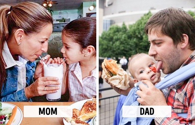 Illustration de l'article : 10 choses que les mamans et les papas font de façon radicalement différente