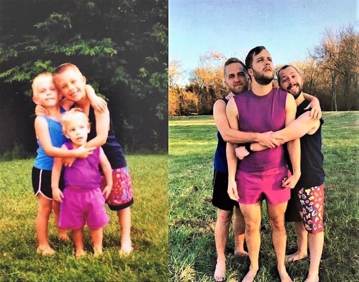 Illustration de l'article : Ces 20 personnes qui ont reconstitué leurs photos d'enfance