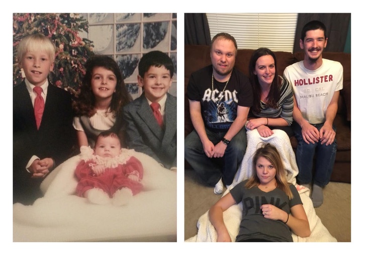 Illustration de l'article : Ces 20 personnes qui ont reconstitué leurs photos d'enfance
