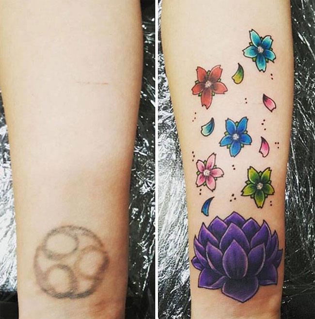 Illustration de l'article : Ces 20 tatouages ratés rattrapés le mieux possible par du tattoo cover