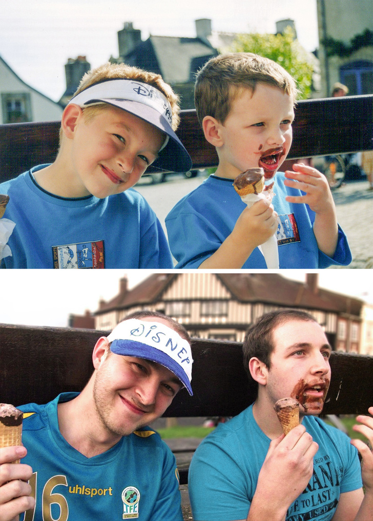 Illustration de l'article : Ces 25 personnes ont reproduit leurs photos d'enfance et elles sont collectors