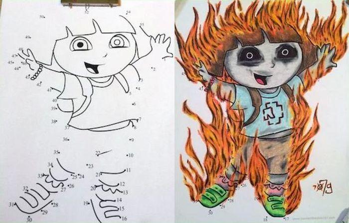 Illustration de l'article : Ces 24 parents ont détourné les cahiers de coloriages de leurs enfants