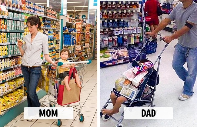 Illustration de l'article : 10 choses que les mamans et les papas font de façon radicalement différente