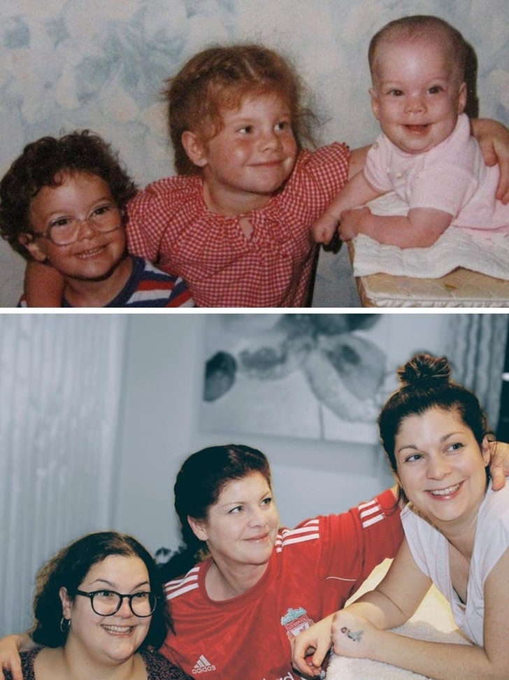 Illustration de l'article : Ces 20 personnes qui ont reconstitué leurs photos d'enfance