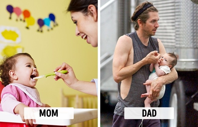 Illustration de l'article : 10 choses que les mamans et les papas font de façon radicalement différente
