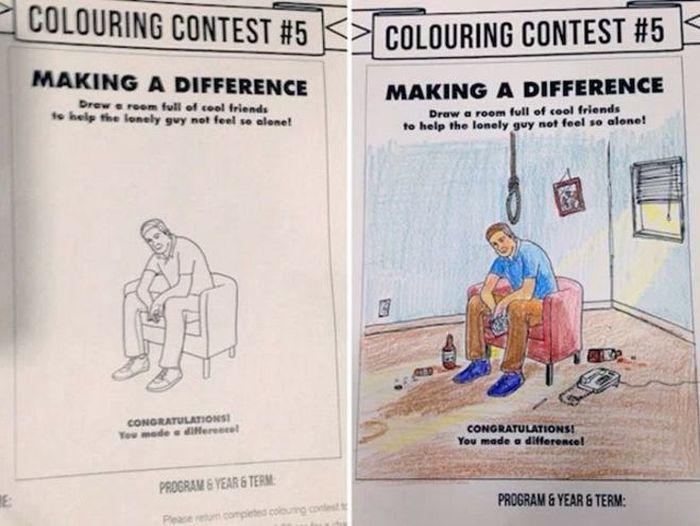 Illustration de l'article : Ces 24 parents ont détourné les cahiers de coloriages de leurs enfants