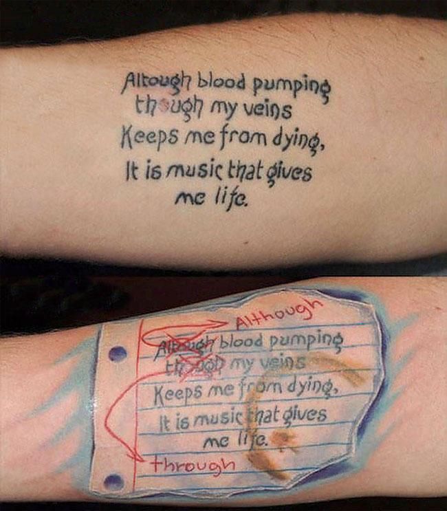 Illustration de l'article : Ces 20 tatouages ratés rattrapés le mieux possible par du tattoo cover