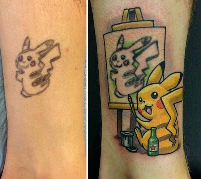 Illustration de l'article : Ces 20 tatouages ratés rattrapés le mieux possible par du tattoo cover