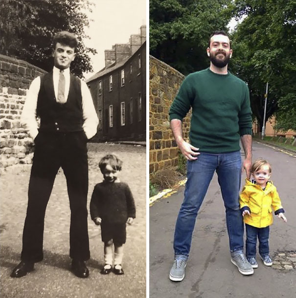 Illustration de l'article : Ces 20 personnes ont reproduit les photos de leurs grands-parents à la perfection