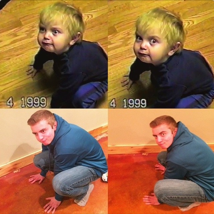 Illustration de l'article : Ces 25 personnes ont reproduit leurs photos d'enfance et elles sont collectors