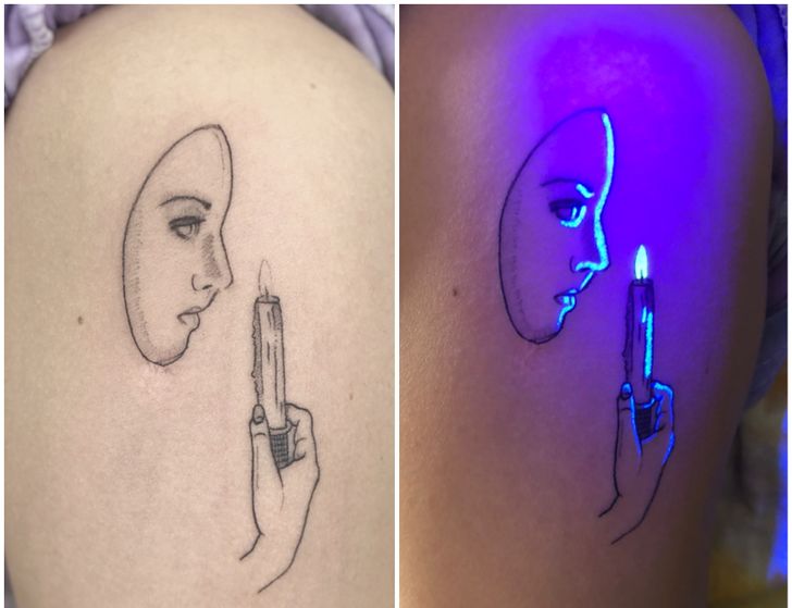 Illustration de l'article : Ces 19 tatouages qui changent de dimension grâce à l'encre UV